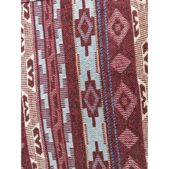 HOLLISTER Maroon Knit Tapestry Shorts BOHO Southwest Juniors Size 1 Festival - Picture 3 of 4